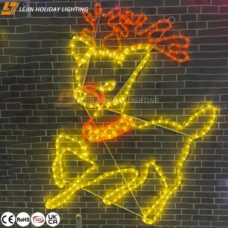 2D motif light Christmas decorations