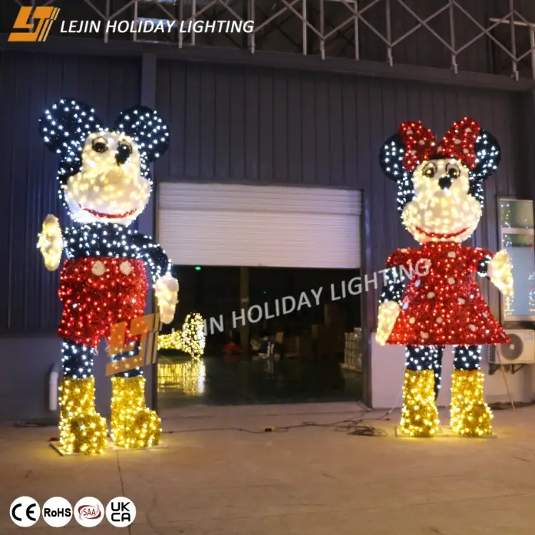 3D Mickey Minnie motif light