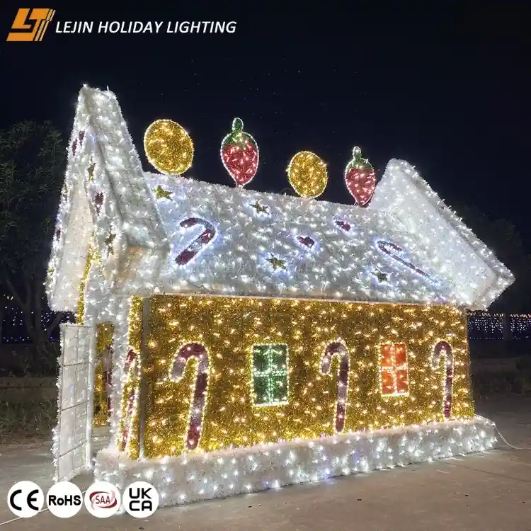 LED candy house motif light