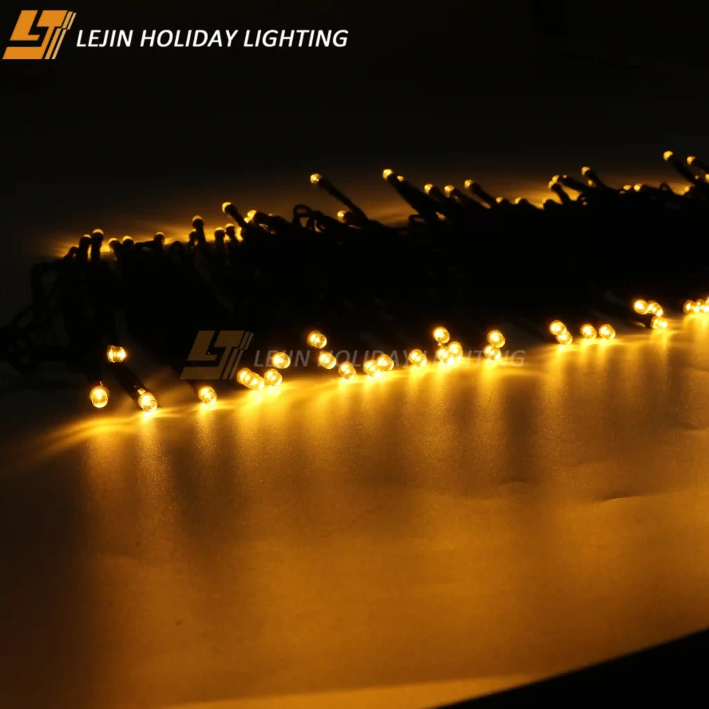 Black Rubberized Yellow String Lights