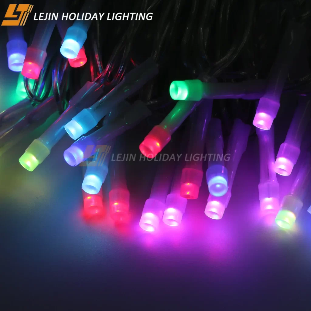 pvc transparent wire with colorful lights