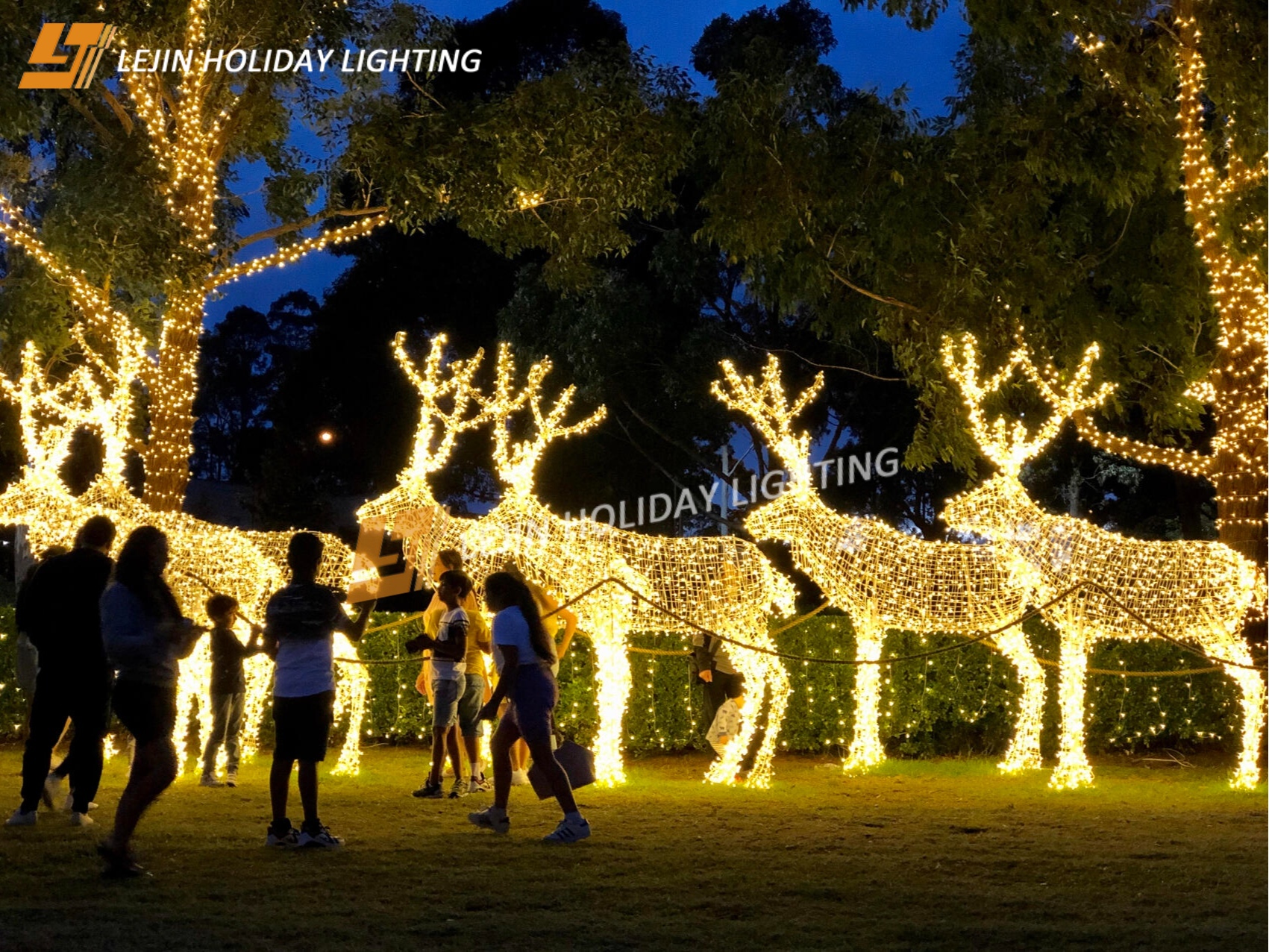 Illuminate Winter Dreams: Explore Christmas Street Scenes with 3D Decorative Lighting, Bring the Festive Atmosphere to Your Eyes