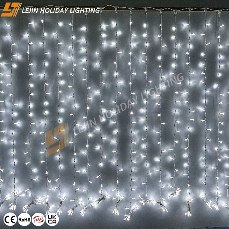White Rubber White Light LED Curtain Light